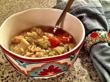 Chicken-rice-vegetable-soup
