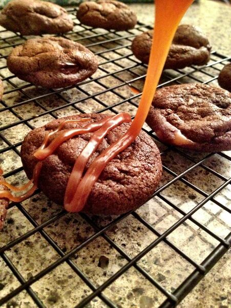 drizzled caramel cookies Salted-caramel-mocha-cookies