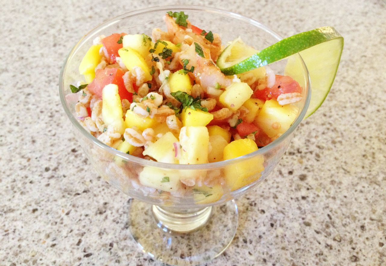 Tropical farro shrimp salad Tropical farro shrimp salad