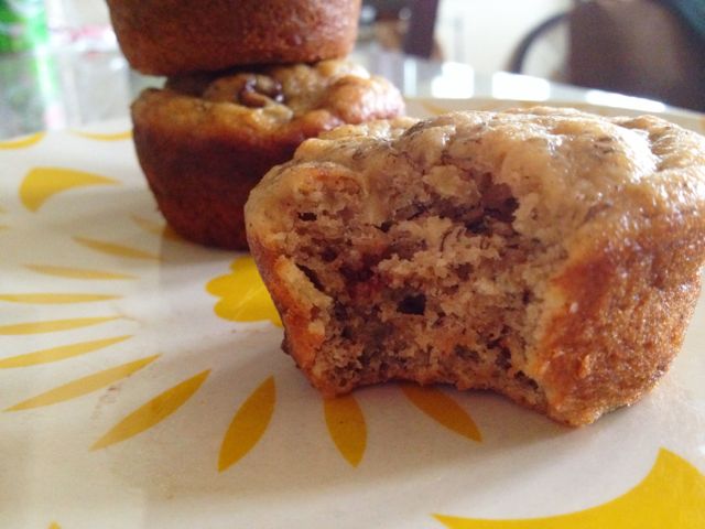 banana bread chocolate chip muffins